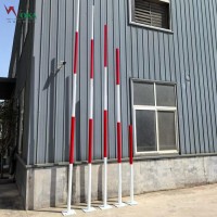 機場帶風向袋易折桿避雷針 9米助航燈光易折易碎桿 飛行區易碎桿